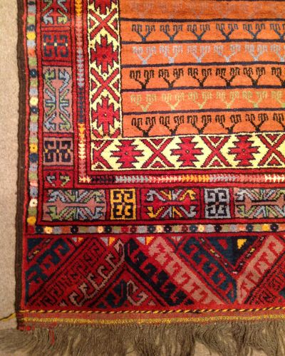 Elegant Turkmen Wool Rug